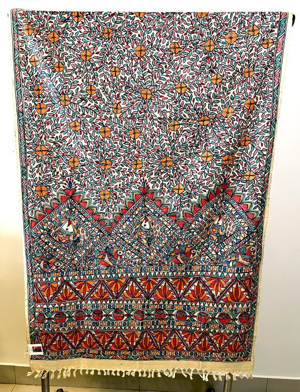 Beige Silk Dupatta 1