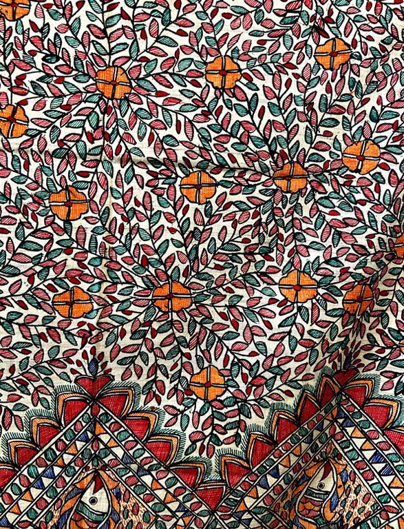 Beige Silk Dupatta 4