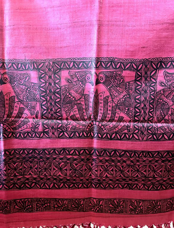 Pink Silk Dupatta 2