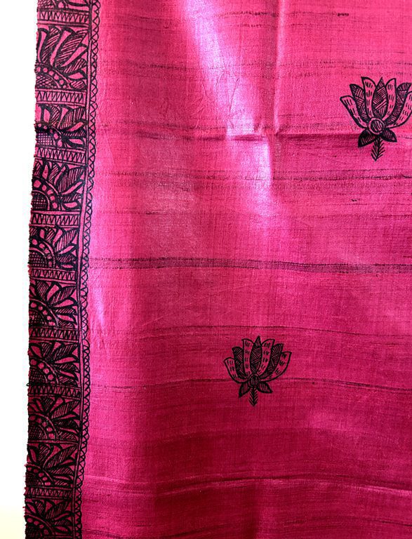 Pink Silk Dupatta 4