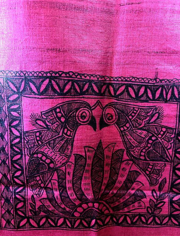 Pink Silk Dupatta 5