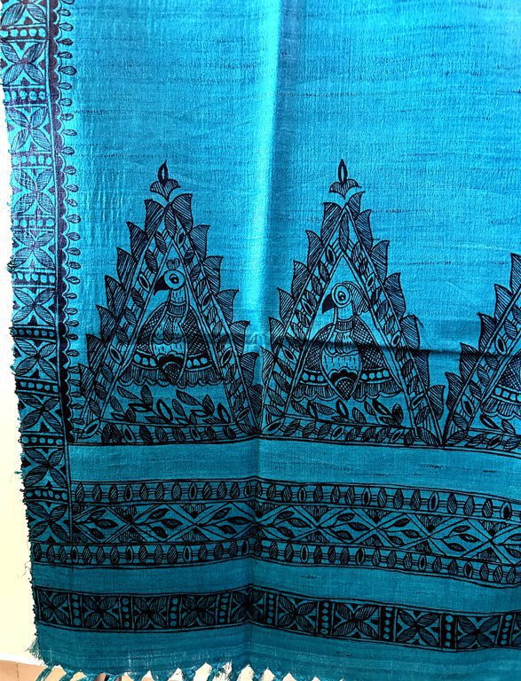 Teal Silk Dupatta 3