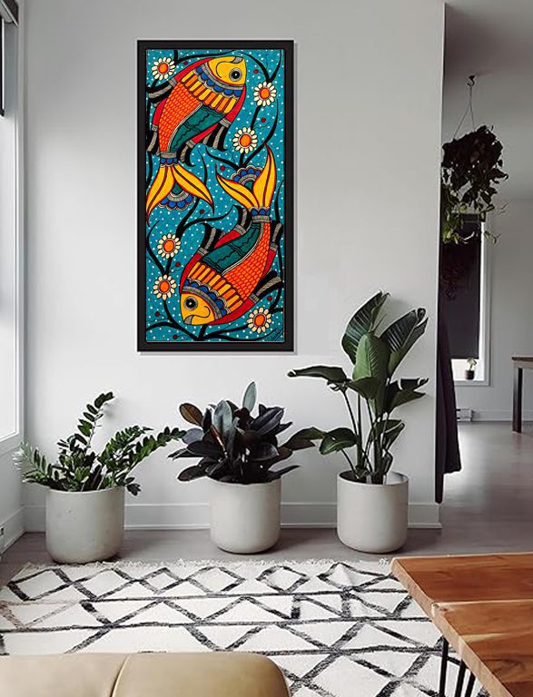 Fish Among Daisies on Wall