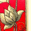 Golden Lotus on Crimson Madhubani 2