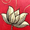 Golden Lotus on Crimson Madhubani 3