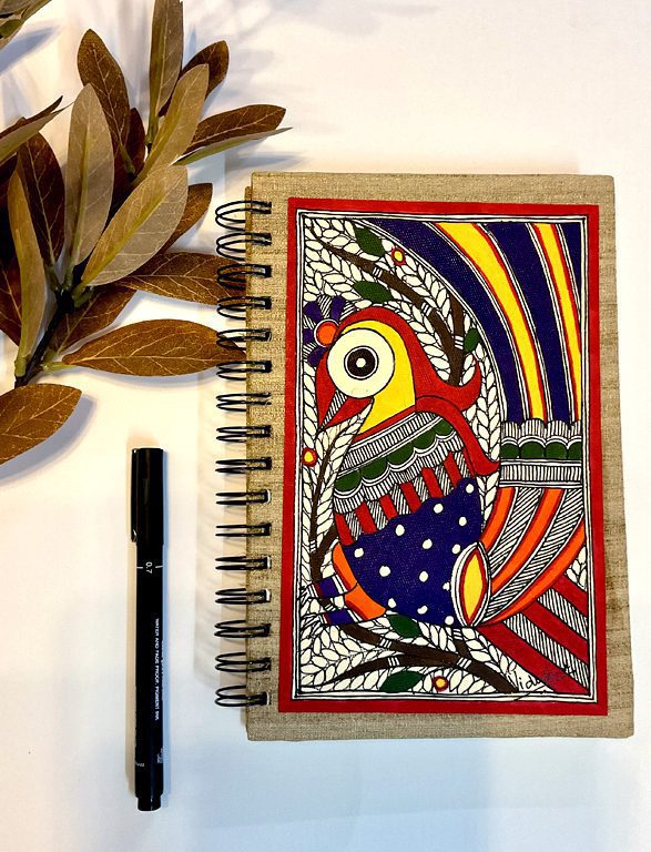 Purple Bird Madhubani Journal by Vidushini Prasad 5