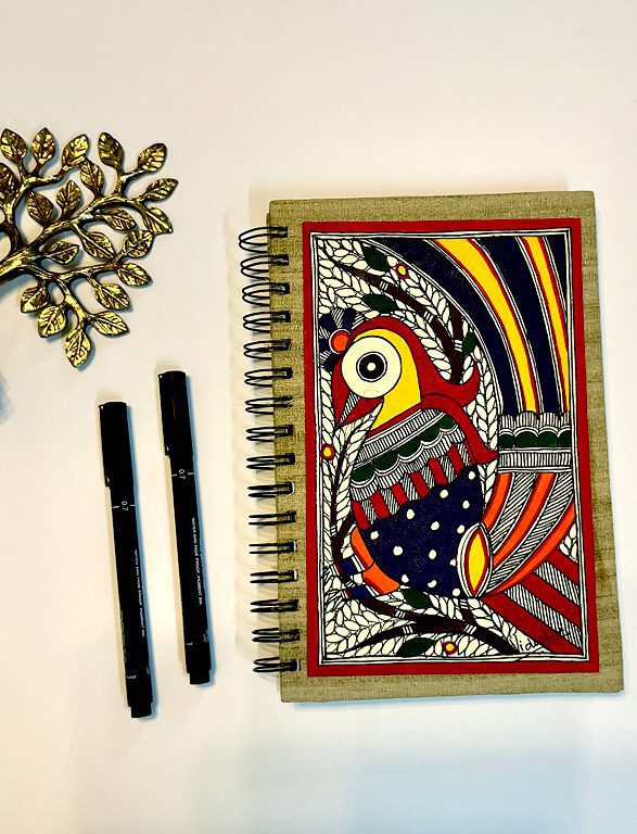 Purple Bird Madhubani Journal by Vidushini Prasad 6
