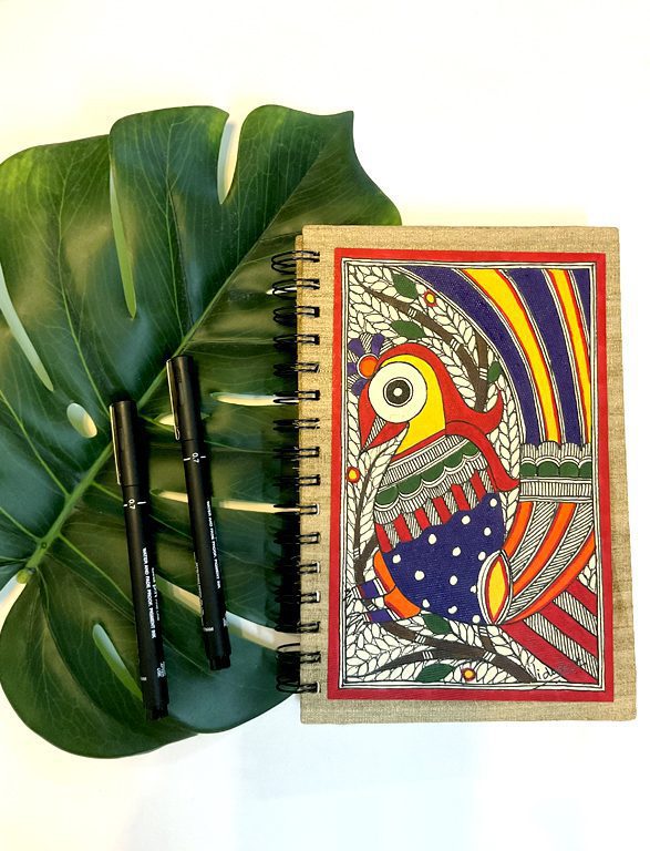 Purple Bird Madhubani Journal by Vidushini Prasad 7