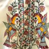 Cream Khadi Kurta with Twin Bird Madhubani Motif 2