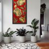 Crimson Lotus Garden on Wall