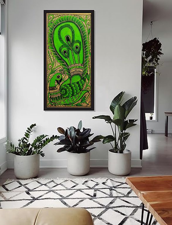 Emerald Peacock Glory on Wall