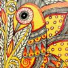 Golden Yellow Peacock Madhubani 3