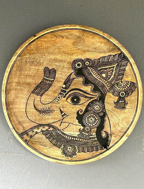 Handcrafted Madhubani Lord Ganesha Wall Plate