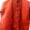 Light Red Hand-Painted Madhubani Khadi Kurta 2
