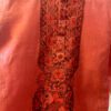 Light Red Hand-Painted Madhubani Khadi Kurta 5
