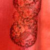 Light Red Hand-Painted Madhubani Khadi Kurta 8