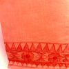 Hand-Painted Madhubani Khadi Cotton Kurta Light red with bird motif 2