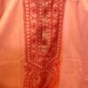 Hand-Painted Madhubani Khadi Cotton Kurta Light red with bird motif 5