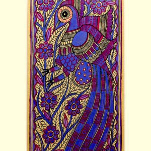 Royal Blue Peacock Madhubani