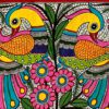 Golden Parrots in Harmony Madhubani parrot painting by Vidushini Prasad 2