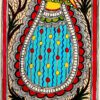 The Roundbird & The Fish Madhubani bird fish painting by Vidushini Prasad 3
