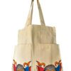 Crowned Madhubani fish tote bag by Vidushini Prasad