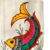 Leaping Fish Madhubani Fish Tote Bag by Vidushini Prasad 3