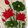 Lotus Pond Madhubani lotus Tote Bag by Vidushini Prasad 3