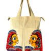 Madhubani Faces Tote Bag Madhubani tote bag by Vidushini Prasad