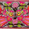 Magenta Peacocks in Bloom Madhubani peacock painting by Vidushini Prasad