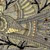 Peacock in Ink & Gold Madhubani Peacock Line Art by Vidushini Prasad 3