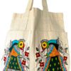 Seated Peacock Madhubani Peacock Tote Bag by Vidushini Prasad 2