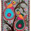 Twin Roundbirds on the Beige Tree by Vidushini Prasad