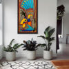 Majestic Peacock Fan on Wall