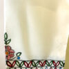 Cream Khadi Kurta with Twin Bird Madhubani Motif 4
