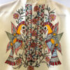 Cream Khadi Kurta with Twin Bird Madhubani Motif 7