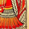 Crimson Peacock Madhubani 2