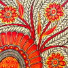 Crimson Peacock Madhubani 4
