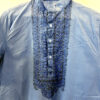 Hand-Painted Madhubani Khadi Cotton Kurta - Navy Blue 6