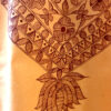 Peach Khadi Kurta with Hand-Painted Madhubani Art 6
