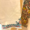 Hand-Painted Madhubani Khadi Cotton Kurta Peach with multicolor fish motif 3