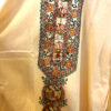 Hand-Painted Madhubani Khadi Cotton Kurta Peach with multicolor fish motif 4