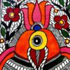Handpainted Madhubani Peacock Couple Journal by Vidushini Prasad 4