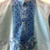 Sky Blue Khadi Kurta with Hand-Painted Madhubani Birds 2