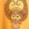 Sunshine Yellow Khadi Kurta with Hand-Painted Madhubani fish Motif 2