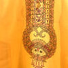Sunshine Yellow Khadi Kurta with Hand-Painted Madhubani fish Motif 3