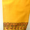 Sunshine Yellow Khadi Kurta with Hand-Painted Madhubani fish Motif 4