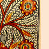 Twin Birds Madhubani Painting 4