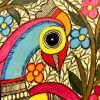 Vibrant Paradise Bird Madhubani Painting 3